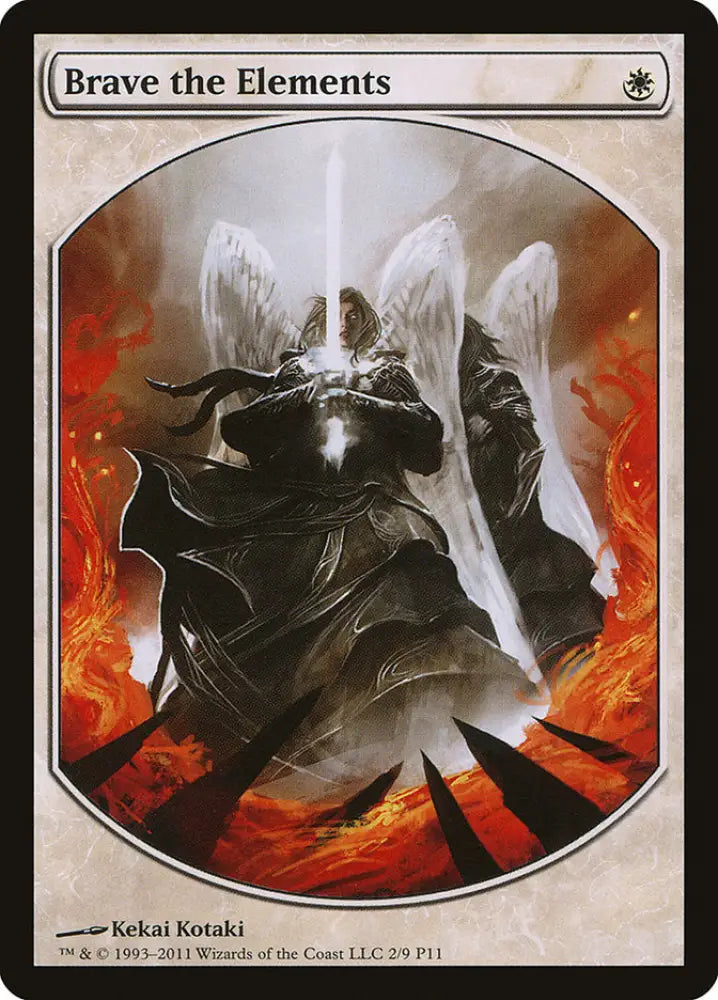 Brave the Elements [Magic Player Rewards 2011] - MTG Single