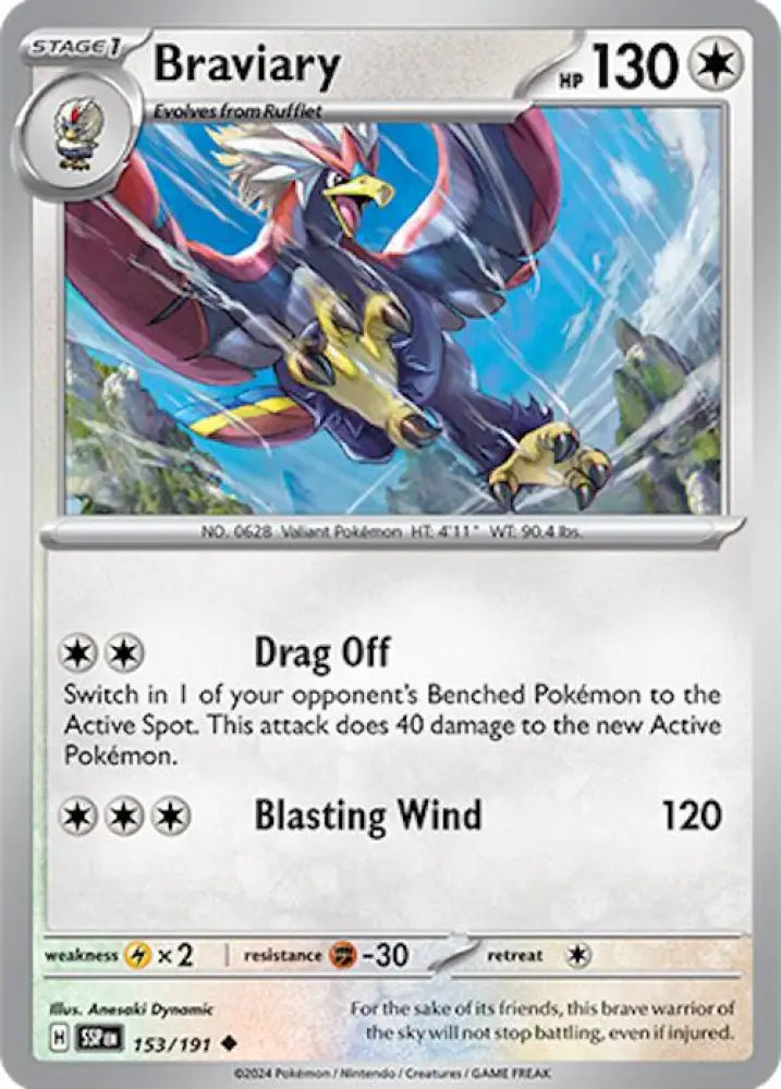 Braviary (153/191) [Scarlet & Violet: Surging Sparks] - Pokemon Single