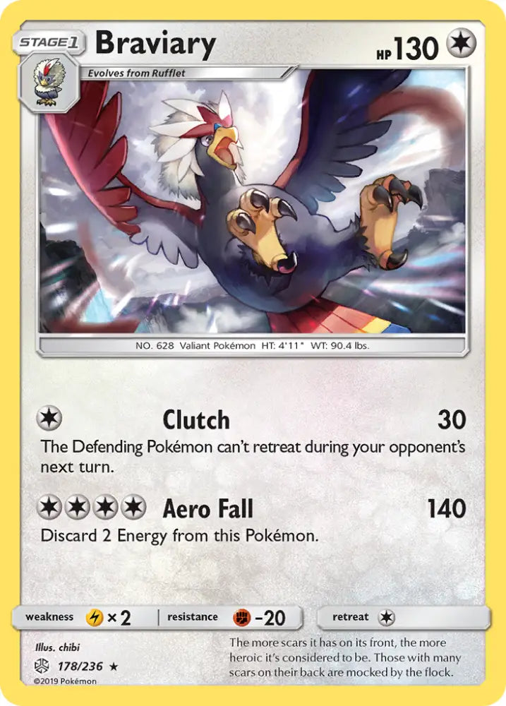 Braviary (178/236) [Sun & Moon: Cosmic Eclipse] - Pokemon Single