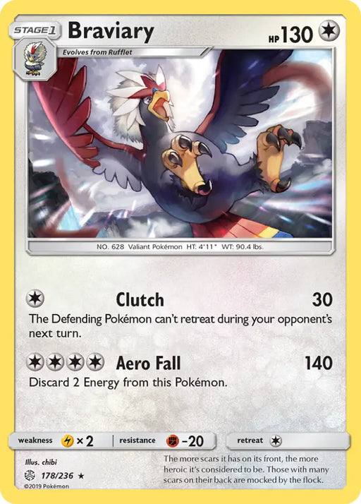 Braviary (178/236) [Sun & Moon: Cosmic Eclipse] - Pokemon Single