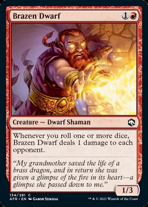 Brazen Dwarf [Dungeons & Dragons: Adventures in the Forgotten Realms] - MTG Single