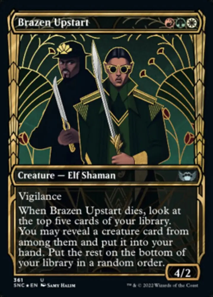 Brazen Upstart (Showcase Golden Age Gilded Foil) [Streets of New Capenna] - MTG Single