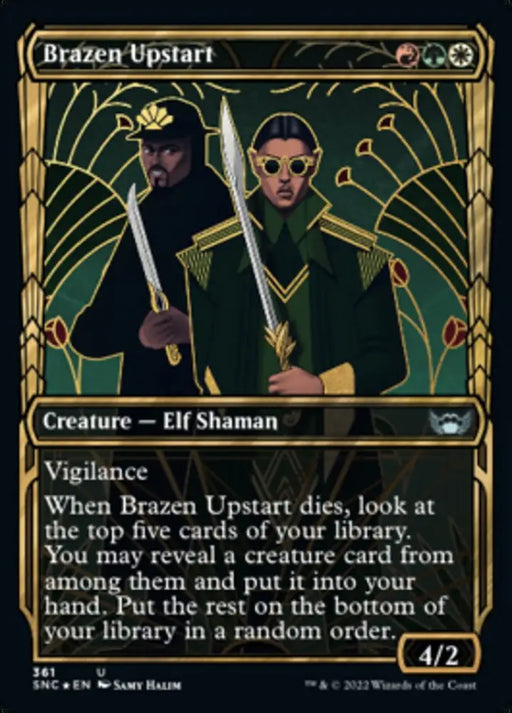 Brazen Upstart (Showcase Golden Age Gilded Foil) [Streets of New Capenna] - MTG Single