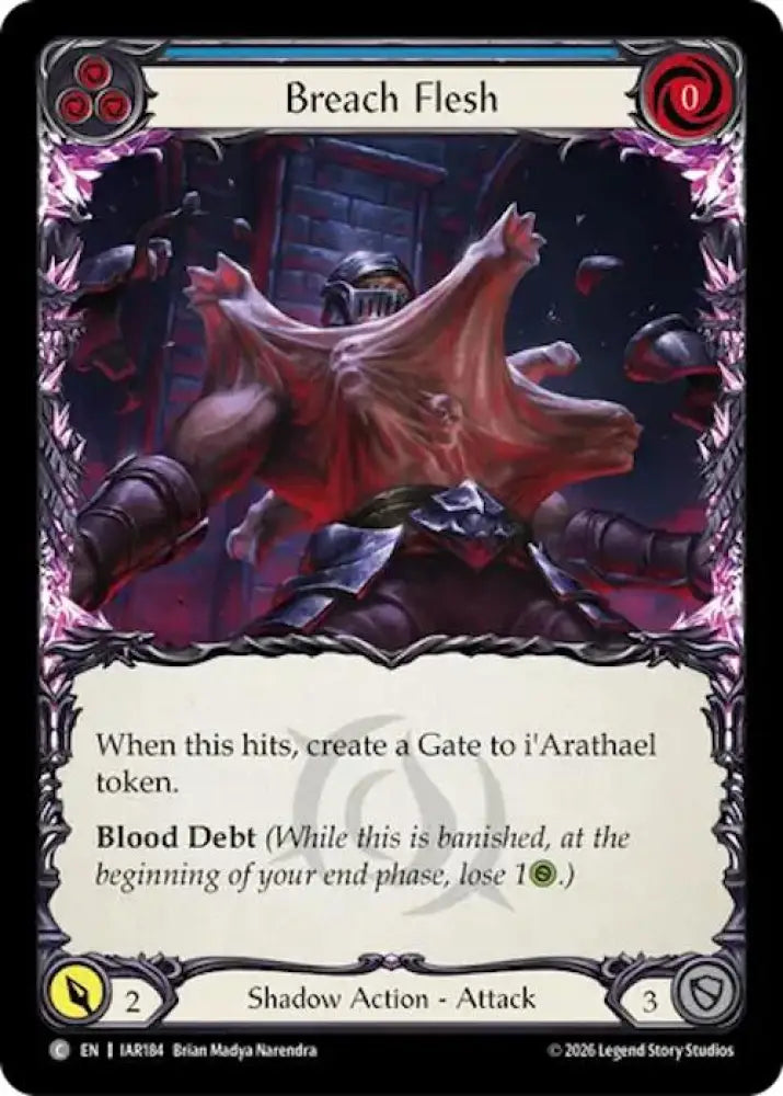 Breach Flesh (Blue) (IAR184) [Usurp the Shadow Throne]