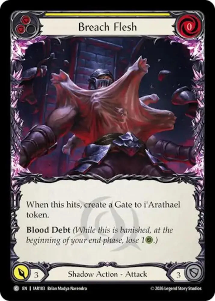 Breach Flesh (Yellow) (IAR183) [Usurp the Shadow Throne]