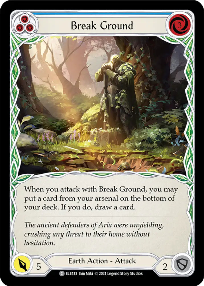Break Ground (Blue) [Tales of Aria 1st Edition] 1st Edition Normal - Flesh And Blood Single