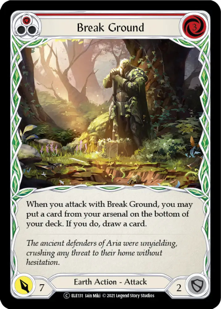 Break Ground (Red) [Tales of Aria Unlimited] Unlimited Rainbow Foil - Flesh And Blood Single