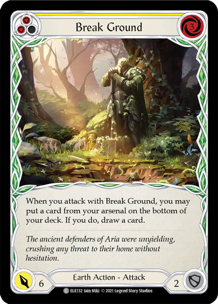 Break Ground (Yellow) [Tales of Aria 1st Edition] 1st Edition Normal - Flesh And Blood Single