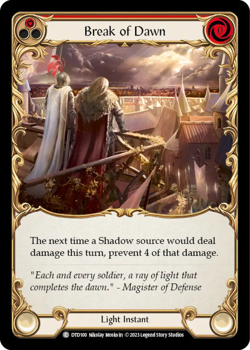 Break of Dawn (Red) [Dusk Till Dawn] Rainbow Foil - Flesh And Blood Single