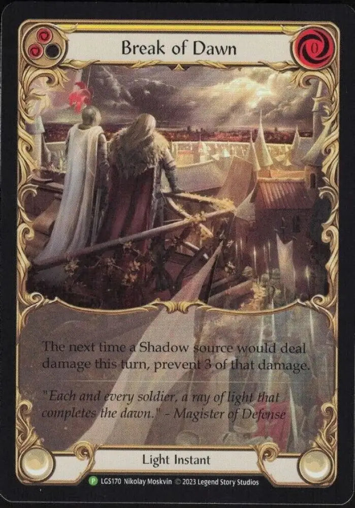 Break of Dawn (Yellow) [LGS170] (Promo) Rainbow Foil - Flesh And Blood Single