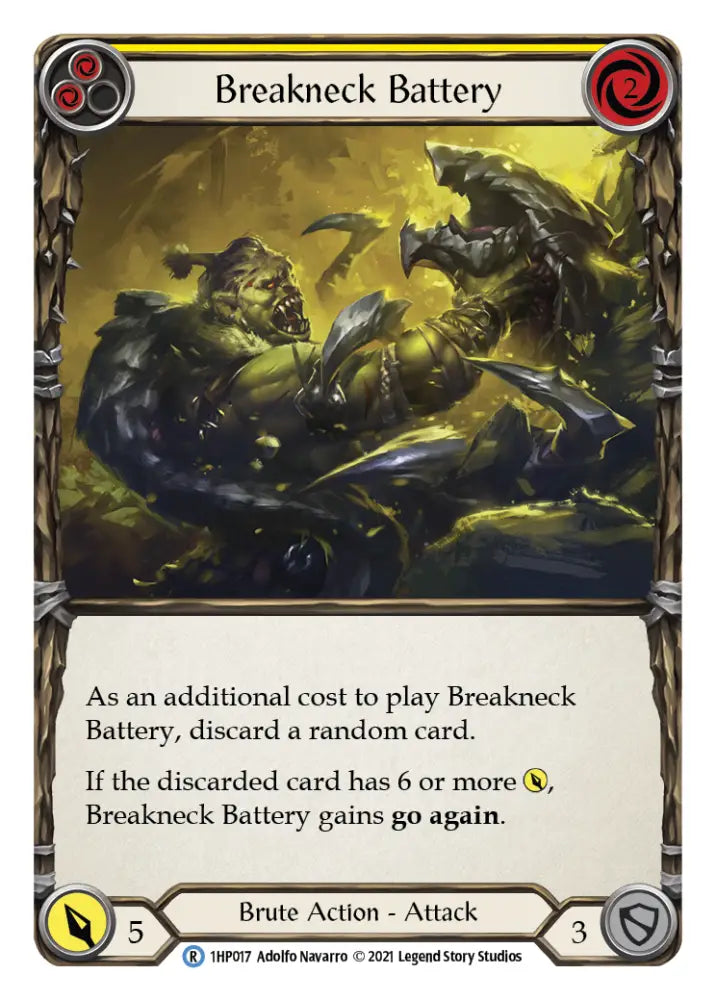 Breakneck Battery (Yellow) [1HP017] (History Pack 1) - Flesh And Blood Single