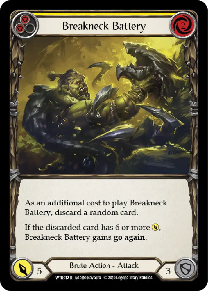 Breakneck Battery (Yellow) [Welcome to Rathe 1st Edition] Alpha Print Rainbow Foil - Flesh And Blood Single