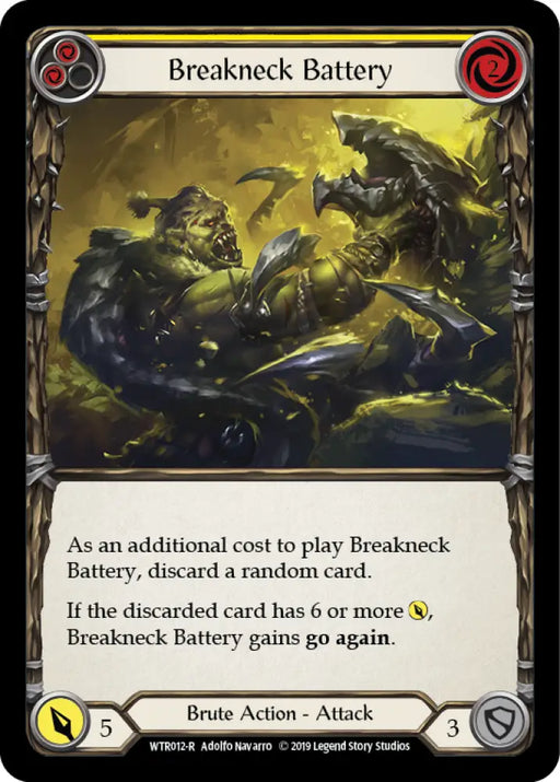 Breakneck Battery (Yellow) [Welcome to Rathe 1st Edition] Alpha Print Rainbow Foil - Flesh And Blood Single