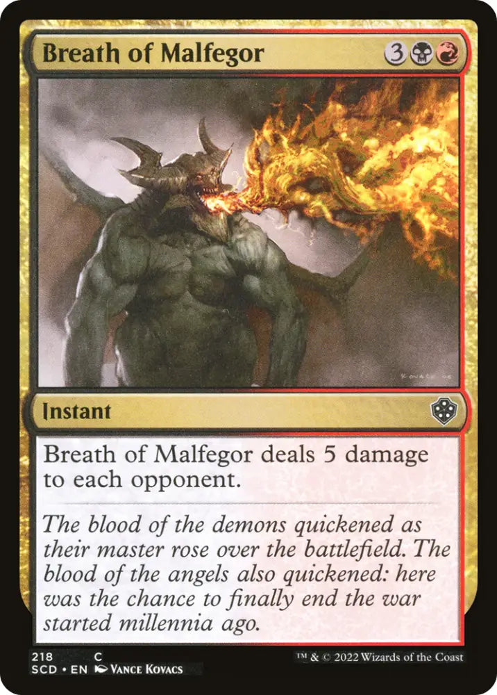 Breath of Malfegor [Starter Commander Decks] - MTG Single