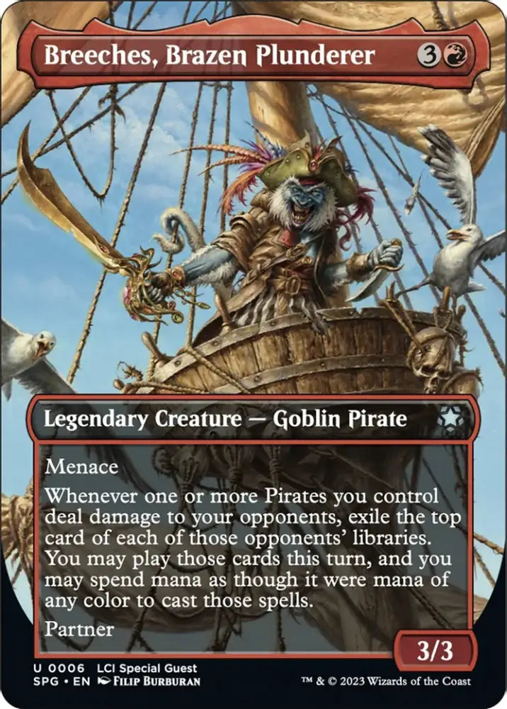 Breeches Brazen Plunderer (Borderless) [The Lost Caverns of Ixalan Special Guests] - MTG Single