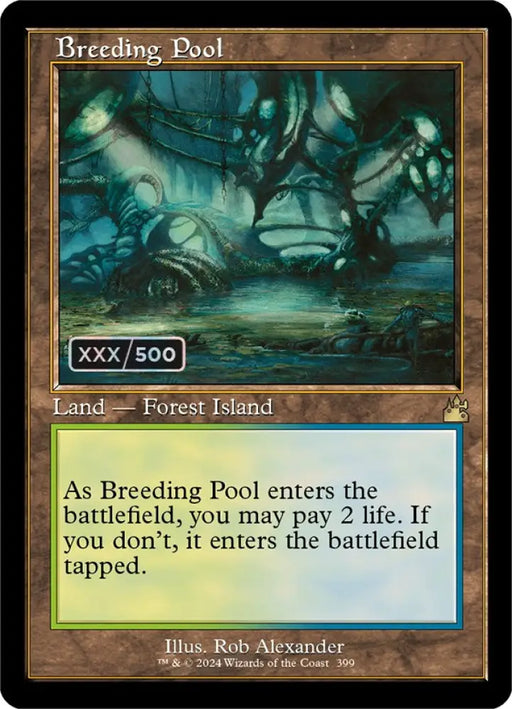Breeding Pool (Retro) (Serialized) [Ravnica Remastered] - MTG Single