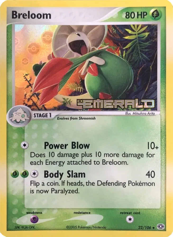 Breloom (22/106) (Stamped) [EX: Emerald] - Pokemon Single