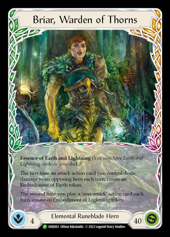 Briar Warden of Thorns [HER063] (Promo) Cold Foil - Flesh And Blood Single