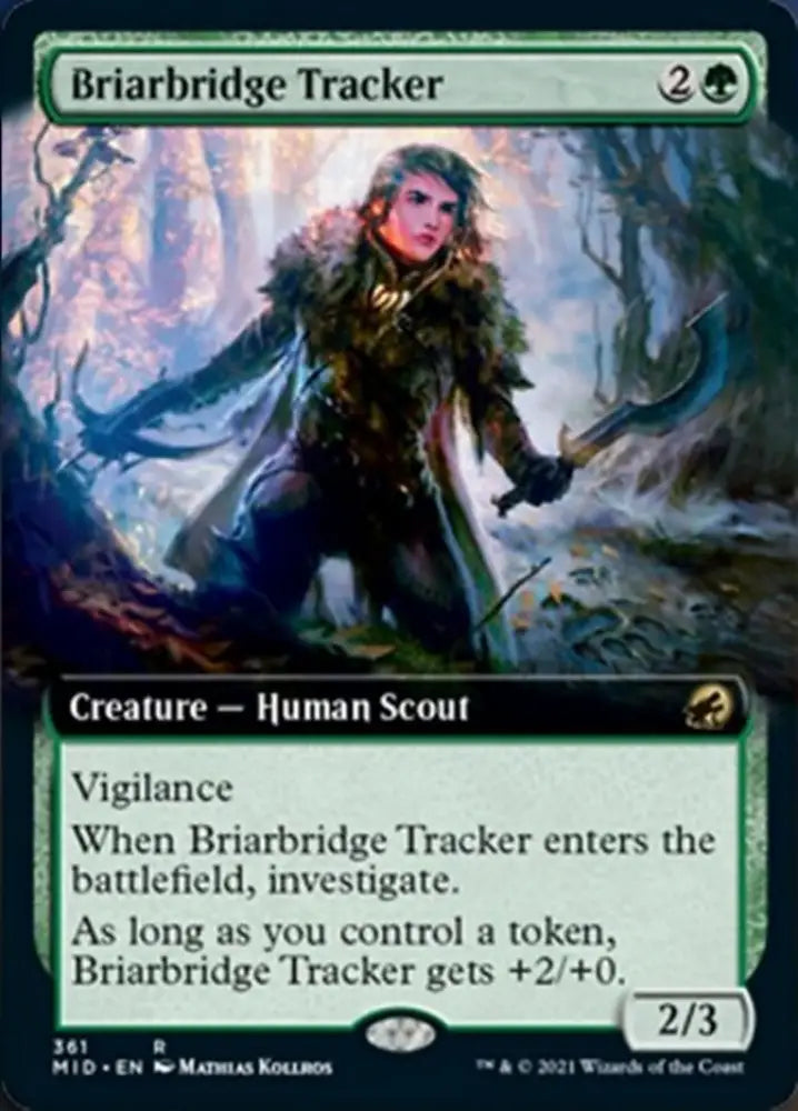 Briarbridge Tracker (Extended Art) [Innistrad: Midnight Hunt] - MTG Single