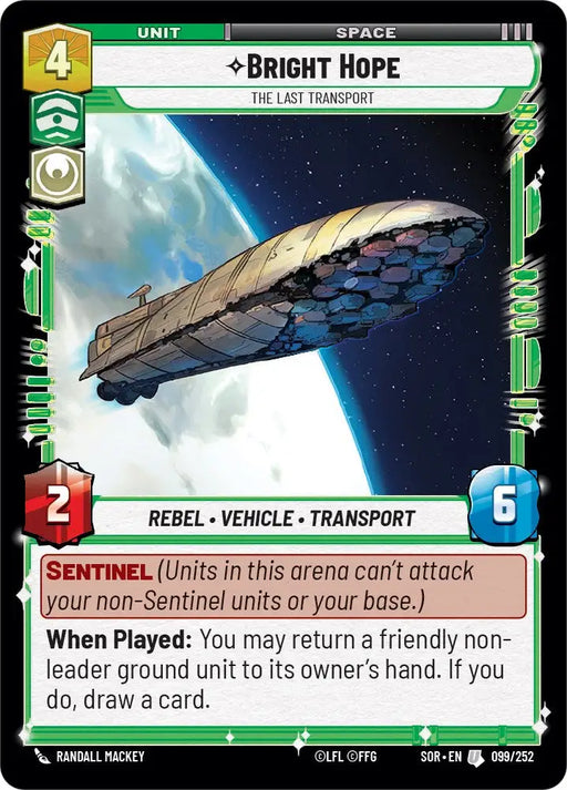Bright Hope - The Last Transport (099/252) [Spark of Rebellion] - Star Wars: Unlimited Single