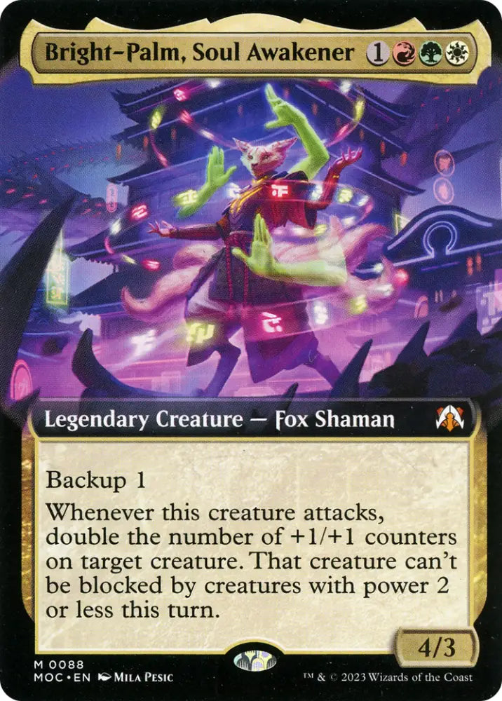 Bright-Palm Soul Awakener (Extended Art) [March of the Machine Commander] - MTG Single