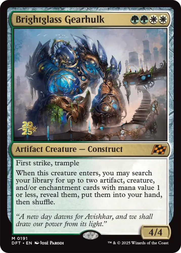 Brightglass Gearhulk [Aetherdrift Prerelease Promos] - MTG Single