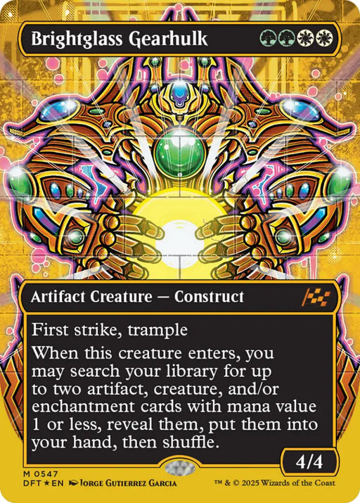 Brightglass Gearhulk (Borderless) (First-Place Foil) [Aetherdrift] - MTG Single