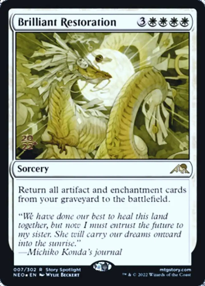 Brilliant Restoration [Kamigawa: Neon Dynasty Prerelease Promos] - MTG Single