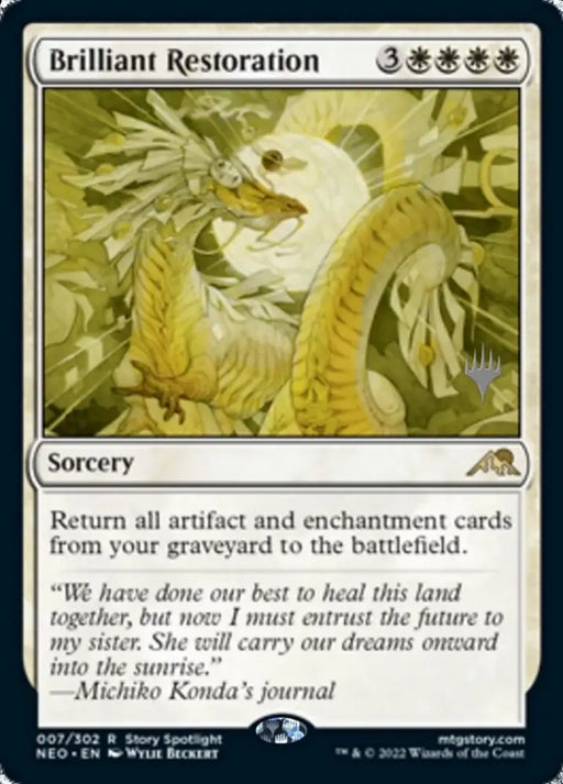Brilliant Restoration (Promo Pack) [Kamigawa: Neon Dynasty Promos] - MTG Single