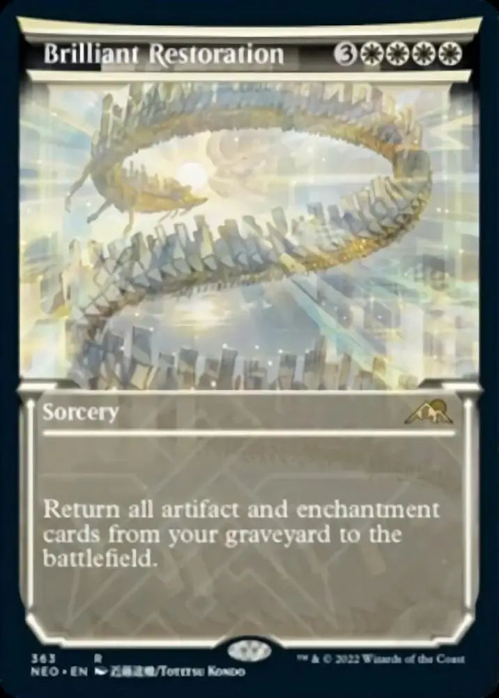 Brilliant Restoration (Showcase Soft Glow) [Kamigawa: Neon Dynasty] - MTG Single