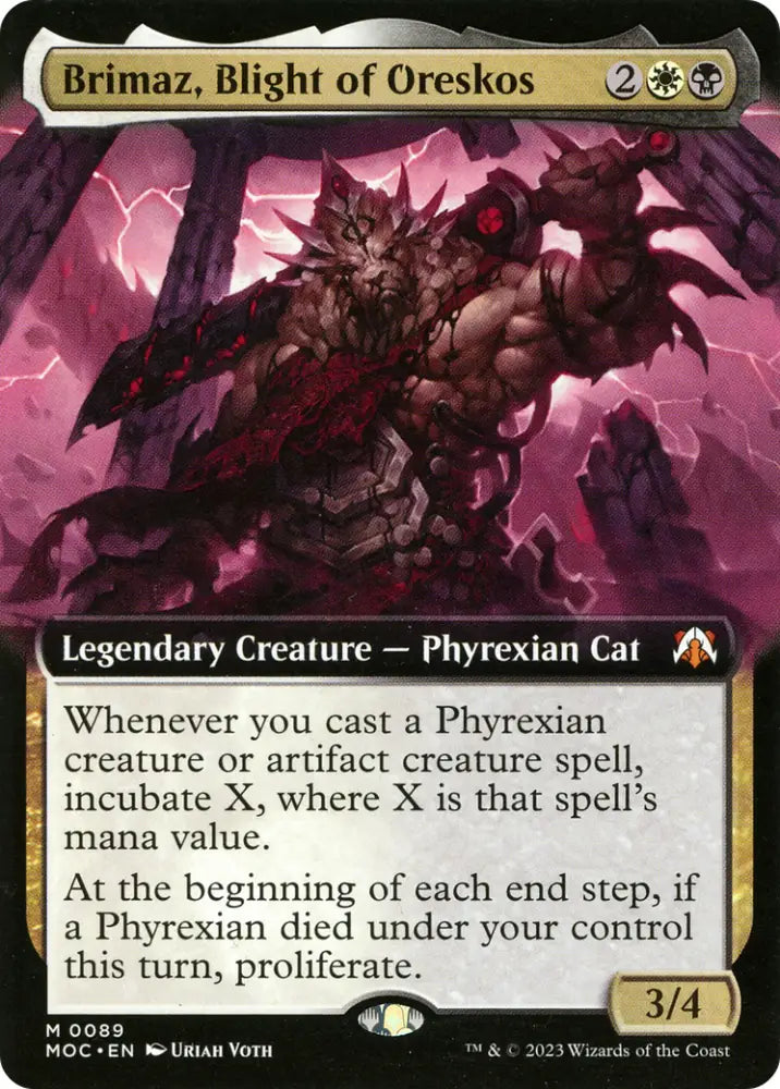Brimaz Blight of Oreskos (Extended Art) [March of the Machine Commander] - MTG Single