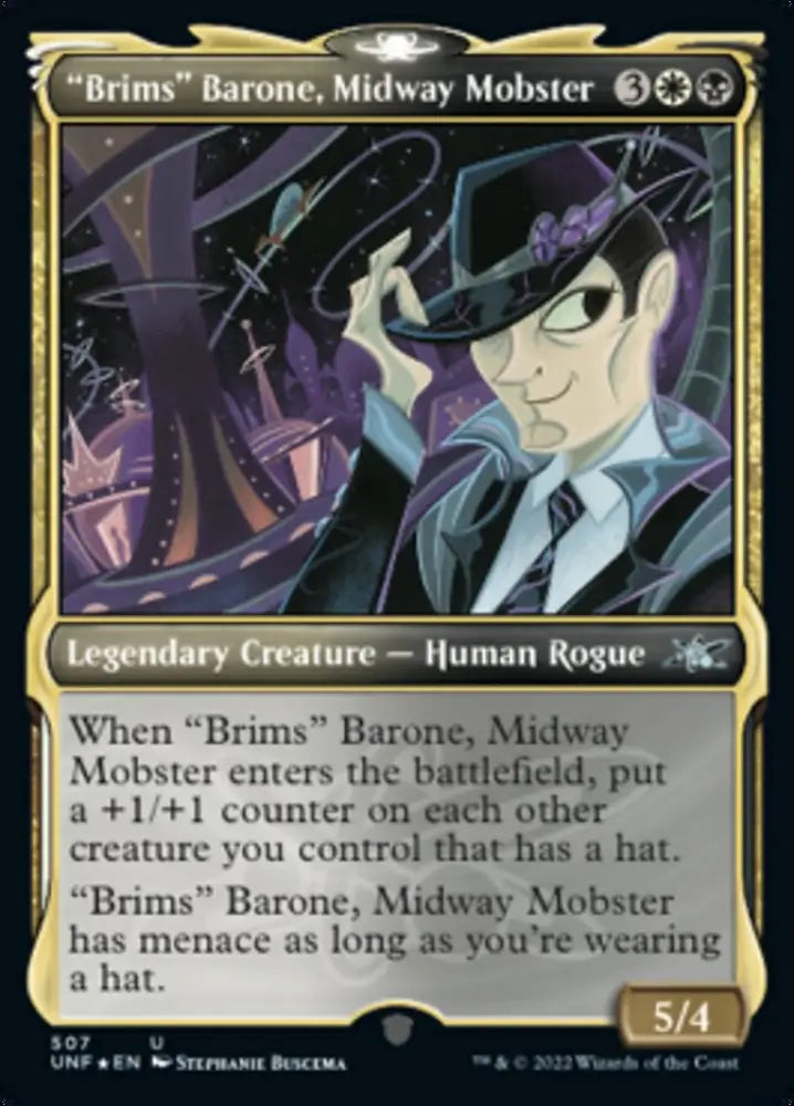 ’Brims’ Barone Midway Mobster (Showcase) (Galaxy Foil) [Unfinity] - MTG Single