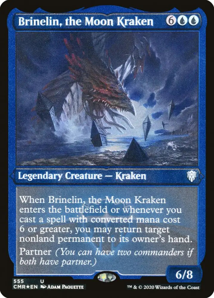 Brinelin the Moon Kraken (Etched) [Commander Legends] - MTG Single