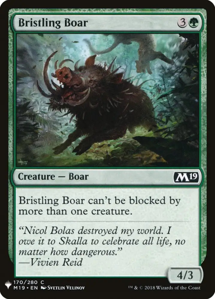 Bristling Boar [Mystery Booster] - MTG Single