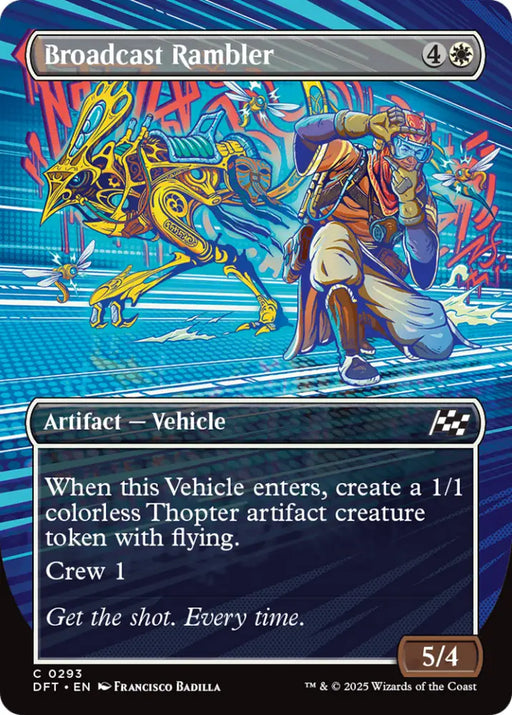 Broadcast Rambler (Borderless) [Aetherdrift] - MTG Single
