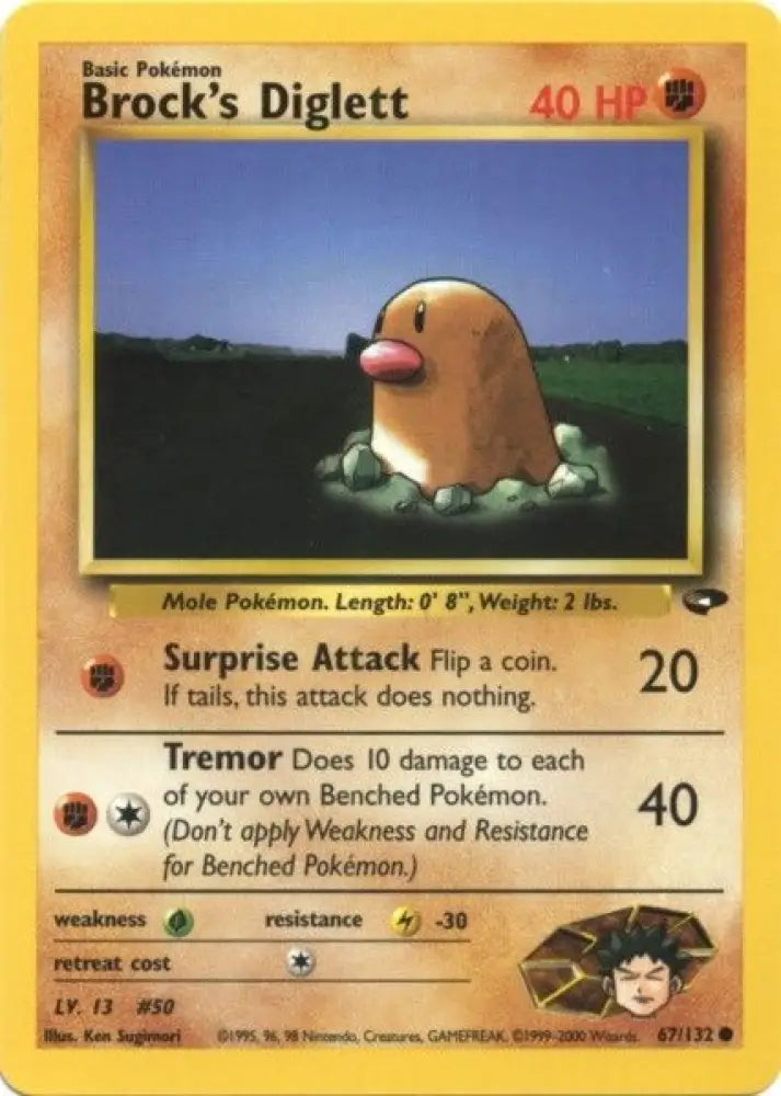 Brock’s Diglett (67/132) [Gym Challenge Unlimited] - Pokemon Single