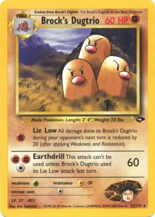 Brock’s Dugtrio (22/132) [Gym Challenge Unlimited] - Pokemon Single