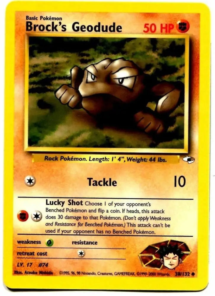 Brock’s Geodude (38/132) [Gym Heroes Unlimited] - Pokemon Single