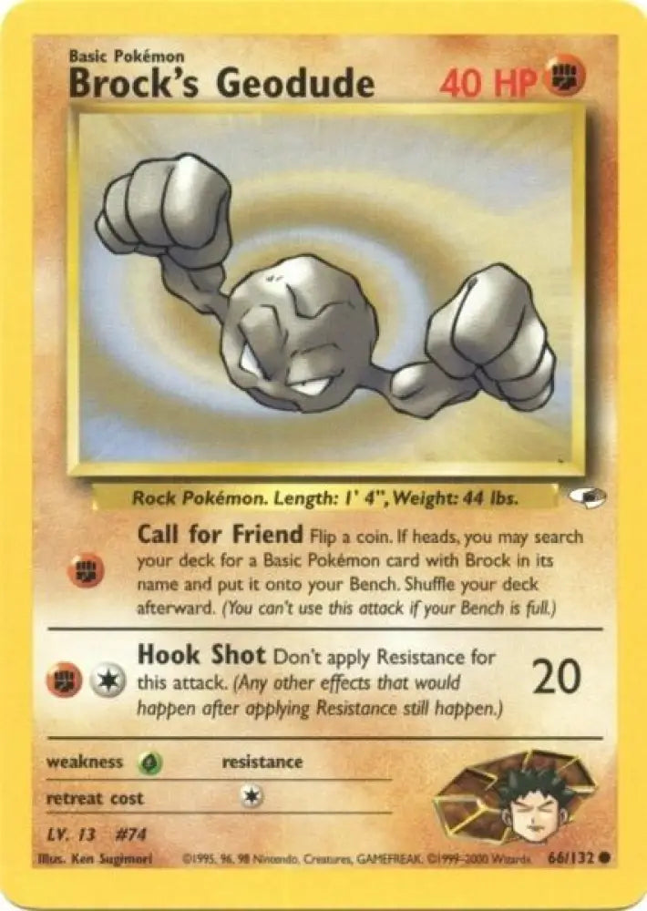Brock’s Geodude (66/132) [Gym Heroes Unlimited] - Pokemon Single