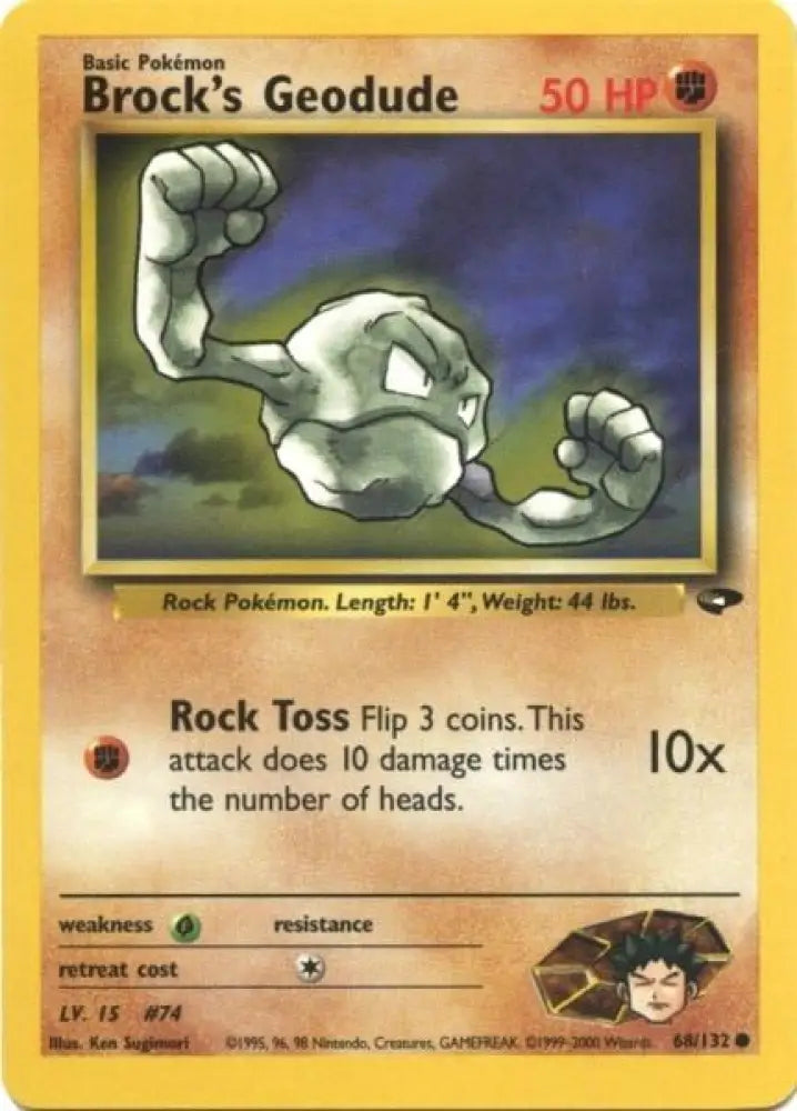 Brock’s Geodude (68/132) [Gym Challenge Unlimited] - Pokemon Single