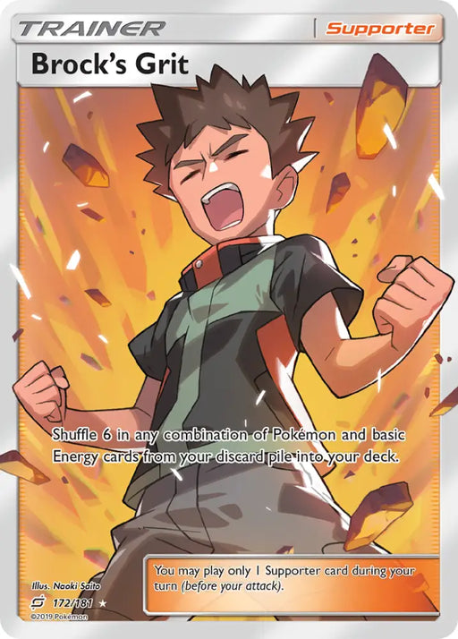 Brock’s Grit (172/181) [Sun & Moon: Team Up] - Pokemon Single