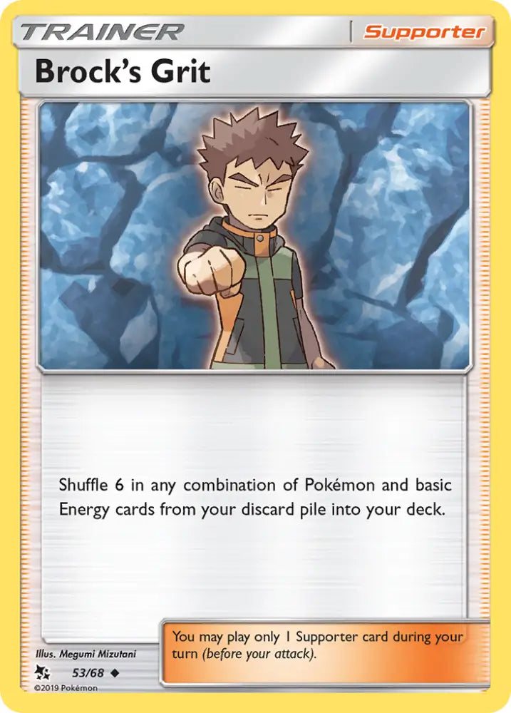 Brock’s Grit (53/68) [Sun & Moon: Hidden Fates] - Pokemon Single