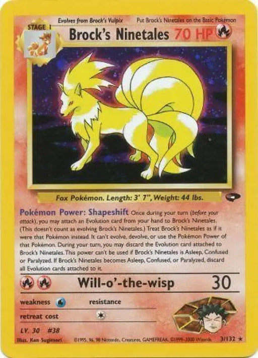 Brock’s Ninetales (3/132) [Gym Challenge Unlimited] - Pokemon Single