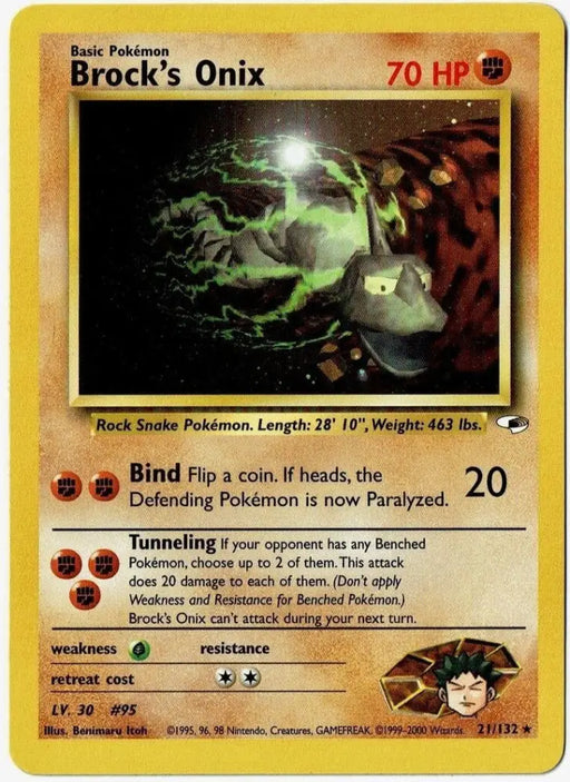Brock’s Onix (21/132) [Gym Heroes Unlimited] - Pokemon Single