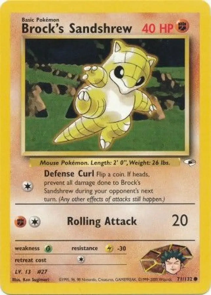 Brock’s Sandshrew (71/132) [Gym Heroes Unlimited] - Pokemon Single