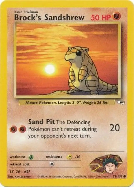 Brock’s Sandshrew (72/132) [Gym Heroes Unlimited] - Pokemon Single