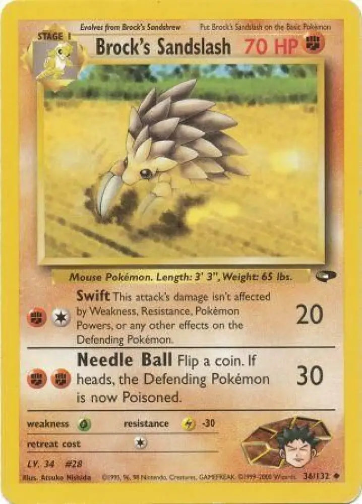 Brock’s Sandslash (36/132) [Gym Challenge Unlimited] - Pokemon Single