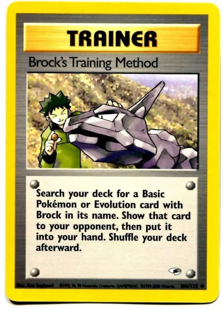 Brock’s Training Method (106/132) [Gym Heroes Unlimited] - Pokemon Single