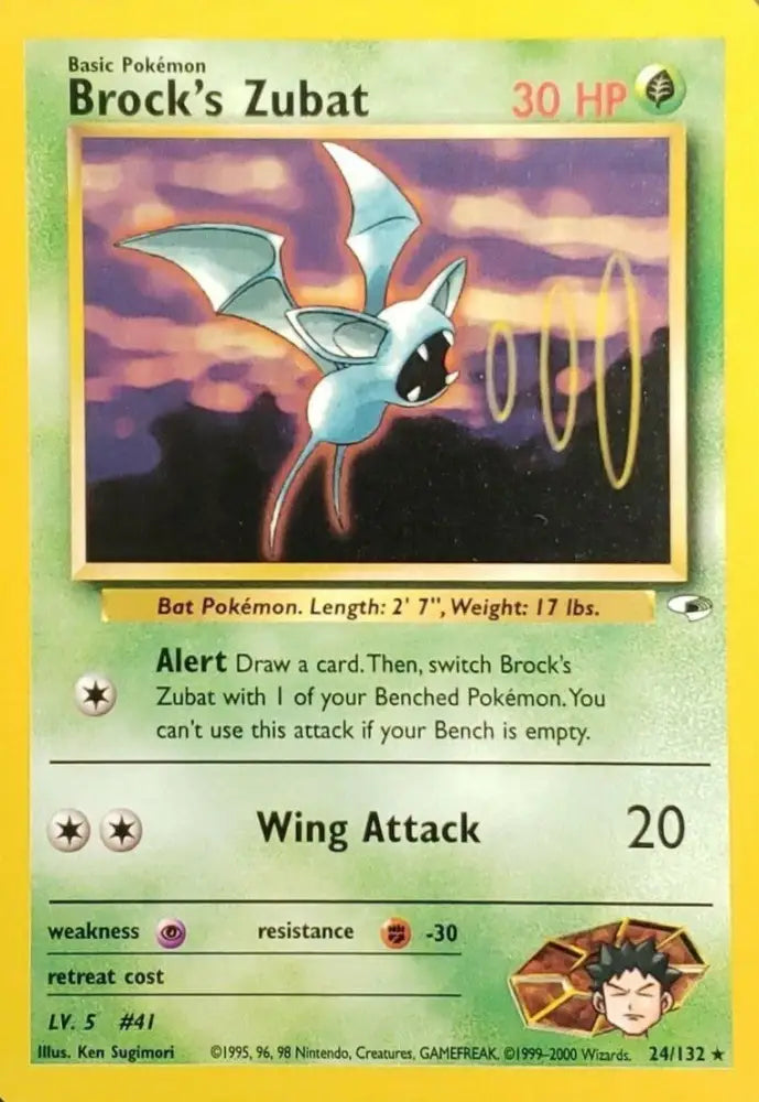 Brock’s Zubat (24/132) [Gym Heroes Unlimited] - Pokemon Single