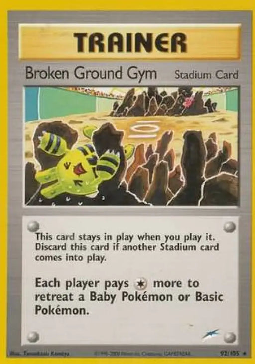 Broken Ground Gym (92/105) [Neo Destiny Unlimited] - Pokemon Single